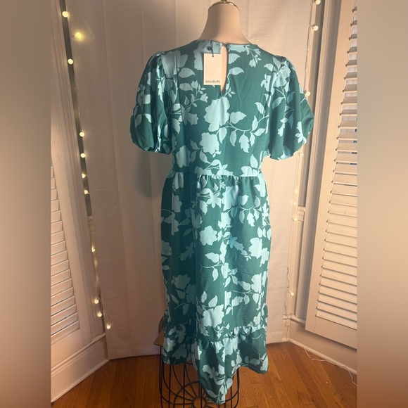 Sugarlips Multicolored Puff Sleeve Sundress Maxi size Medium - Picture 8 of 9